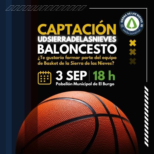 Jornadas Captación Equipo de Baloncesto Unión Deportiva Sierra de las Nieves - Imagen de portada