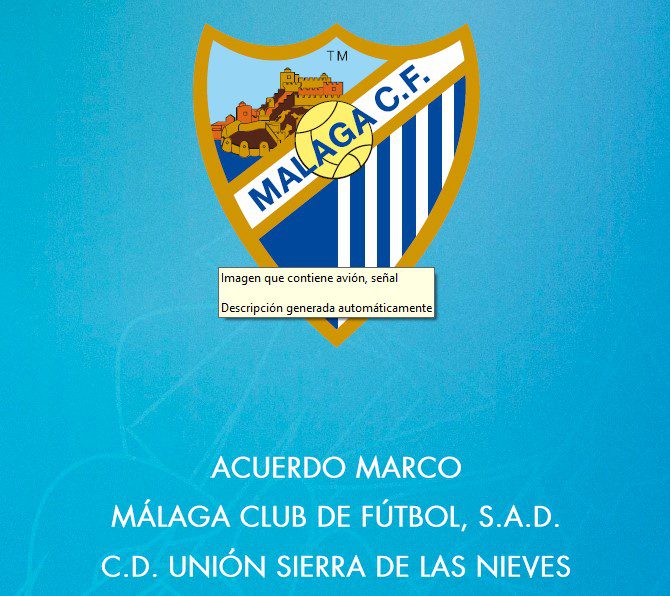 Imagen del Acuerdo marco Málaga - unión deportiva sierra de las nieves