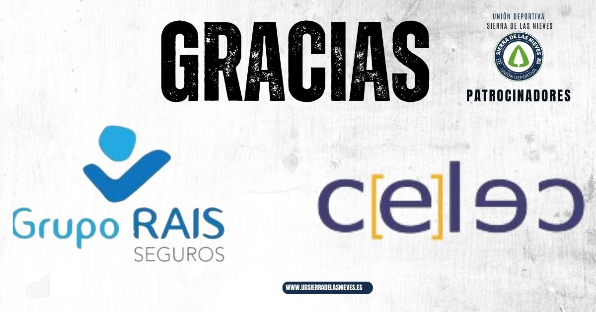 Patrocinadores Ud Sierra de las Nieves Grupo Rais y Celec